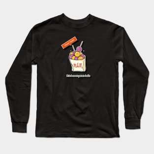 taiwan street food_colorful fried sweet potato balls Long Sleeve T-Shirt